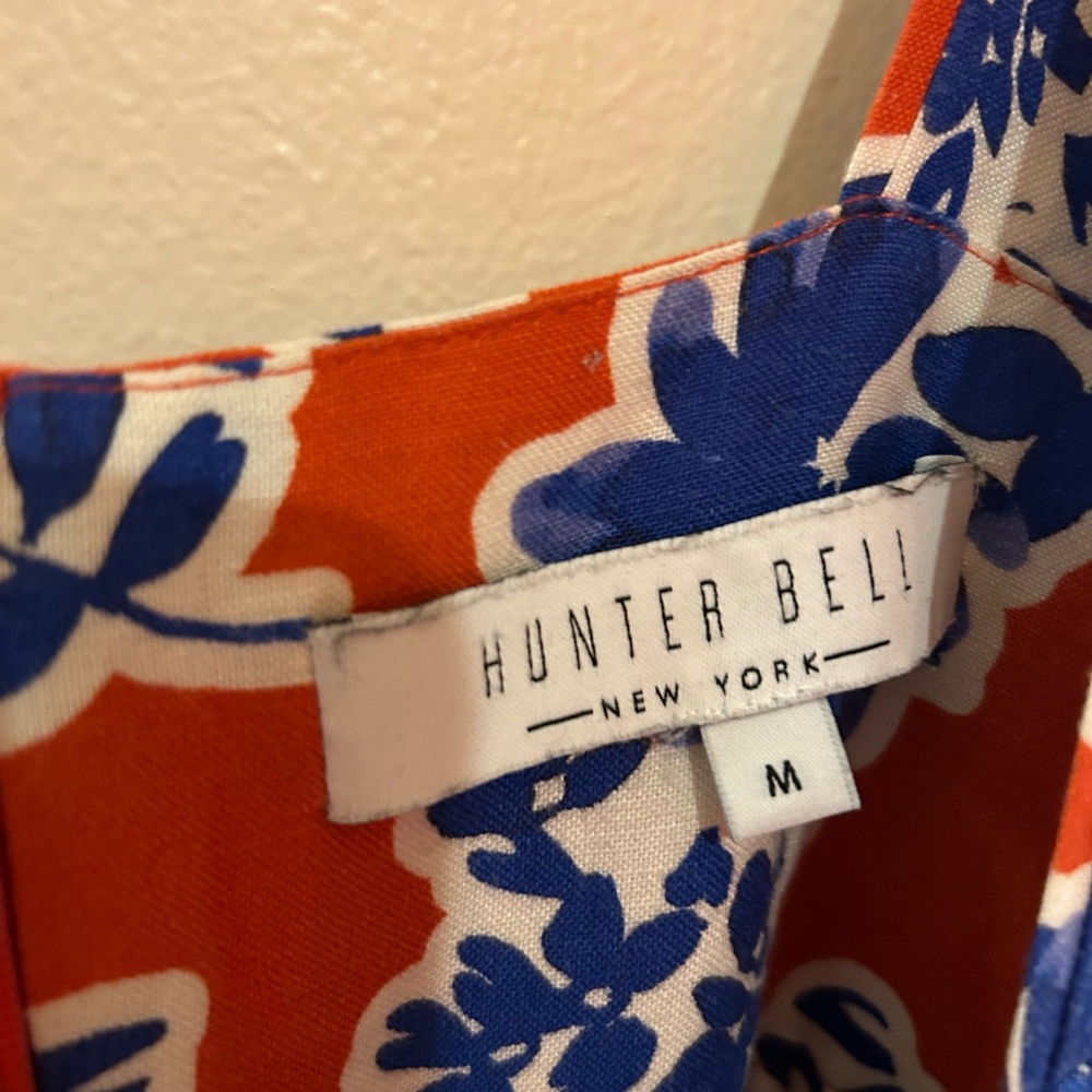 Hunter Bell Red White and Blue Floral Sleeveless Maxi Dress - medium - Picture 6 of 7
